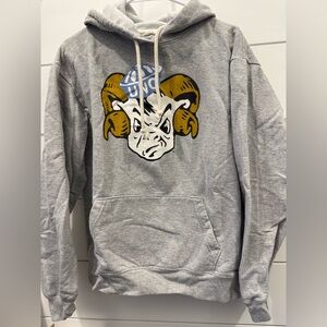 Gray UNC Tarheel Hoodie with Ram Design